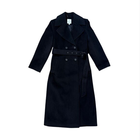 MARKS & SPENCER x Bella Freud Pure Wool Belted Double Breasted Coat $392 EUC UK - Picture 2 of 7